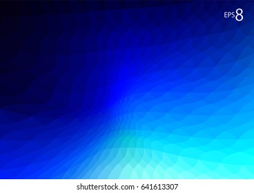 Abstract Blue Wavy Background. Modern Vector Illustration without Transparency.