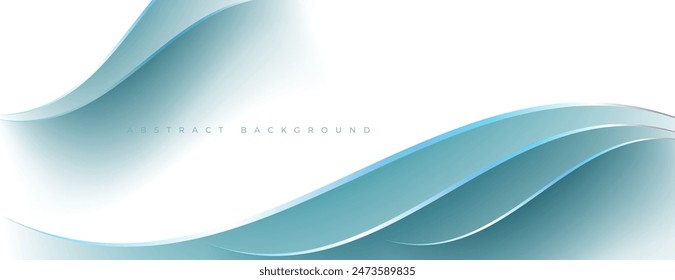 Abstract blue wavy background with smooth lines and shadows, suitable for website banners, social media posts, and presentation slides.