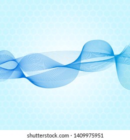 Abstract Blue wavy background - vector