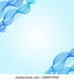 Abstract Blue wavy background - vector