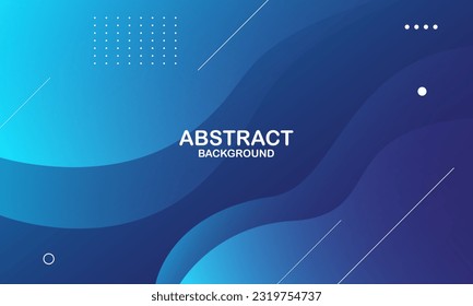 Abstract blue wavy background. Vector illustration