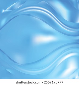 Abstract Blue Wavy Background Vector