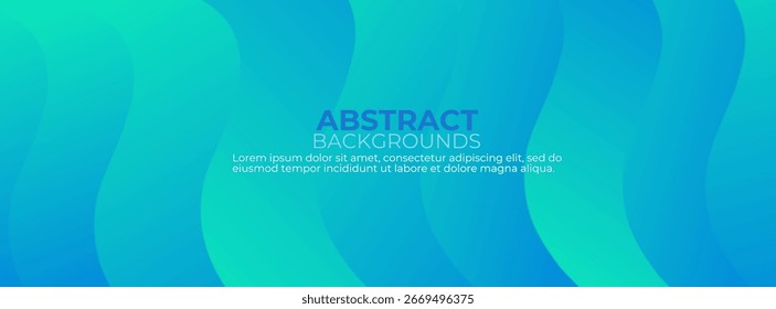 Abstract blue wavy background vector illustration.