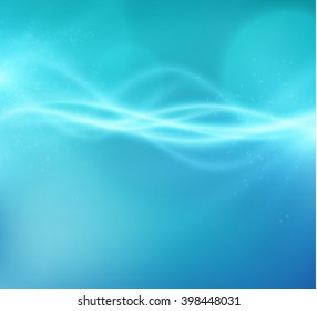 Abstract blue wavy background. Vector eps10.