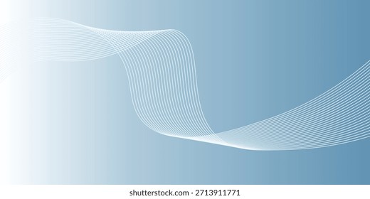 Abstract blue wavy background for website, presentation.