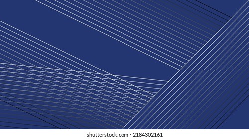 abstrakter, blauer Hintergrund mit weißer Linienwelle, Tapete, für Broschüren, Landungseite 