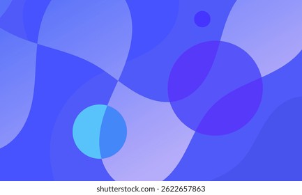 Abstract blue wavy backgrounds. Hand drawn various shapes and doodle objects. Contemporary modern trendy vector illustrations. Pastel colors