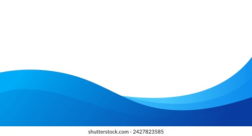 Abstract blue wavy business background. Vector illustration