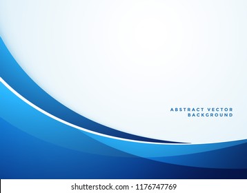 abstract blue wavy business style background
