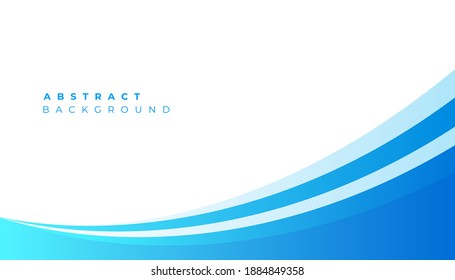 Abstract blue wavy business style background. Eps10 Vector	