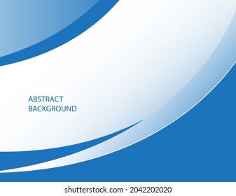 Abstract blue wavy business style background Vector for banner