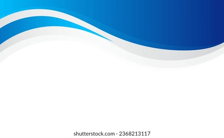 Abstract blue wavy business style background. Vector illustration