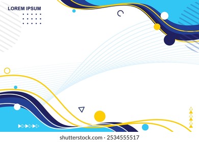 Abstract blue wavy business style background
