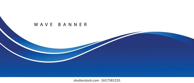 abstract blue wavy cover template. eps10