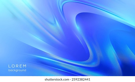 Abstract Blue Wavy Flowing Background Description: Smooth and fluid blue wavy background with soft gradients and flowing curves. Perfect for banners, templates, and digital designs. 
