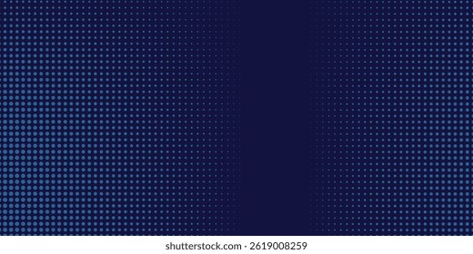 Abstract blue wavy halftone background. Dot pop art sport style vector illustration