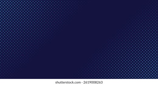 Abstract blue wavy halftone background. Dot pop art sport style vector illustration simple