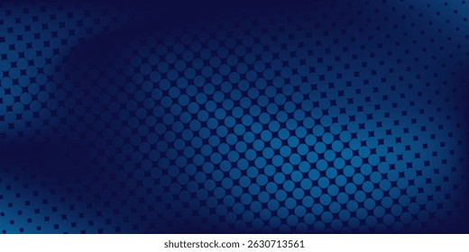 Abstract blue wavy halftone background. Dot pop art sport style modern