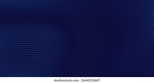 Fundo de meio-tom ondulado azul abstrato. Ponto pop art esporte estilo moderno abstrato simples design