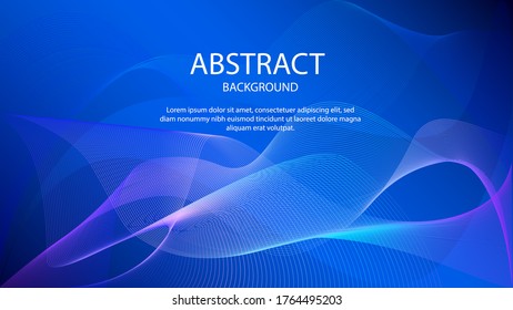 Abstract blue wavy line background