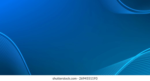abstract blue wavy line background.