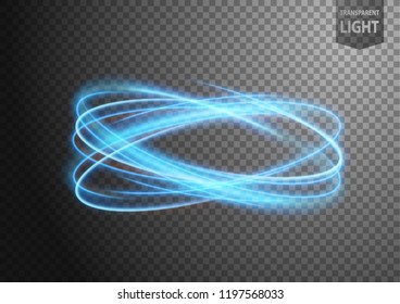 Abstract Blue Wavy Line Light Transparent Stock Vector (Royalty Free ...