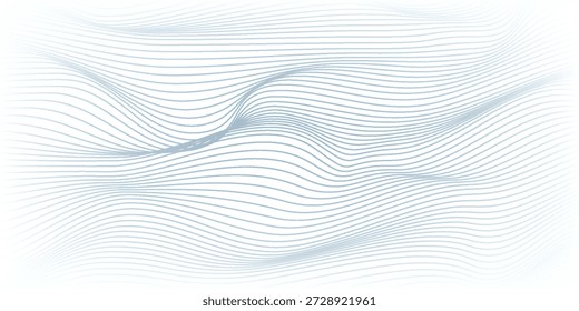 Abstractas patrón de línea ondulada azul sobre un fondo blanco con espacio para su texto. Vector moderno eps10.