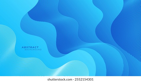 Abstract blue with wavy line texture background