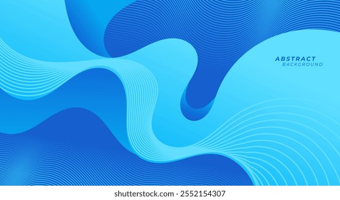 Azul Abstractas con fondo de textura de línea ondulada