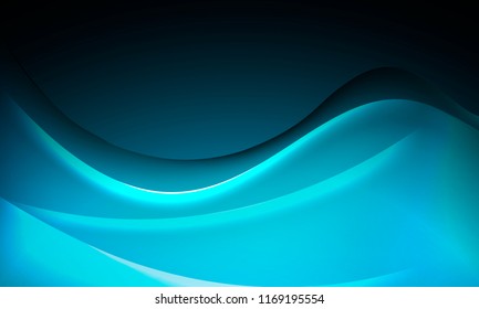 abstract blue wavy lines