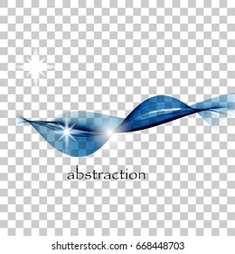 Abstract blue wavy lines.