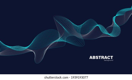 Resumen de fondo de líneas onduladas azules, fondo azul con espacio de copia para el diseño, vector.