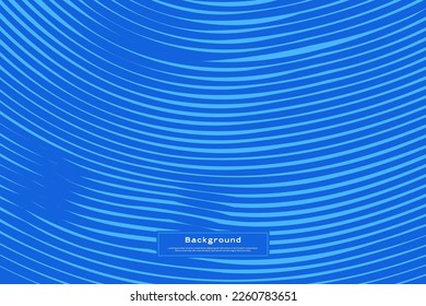Abstract blue wavy lines background, template for banner, flyer, poster