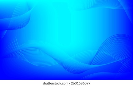 Abstract Blue Wavy Lines Background Design Wallpaper