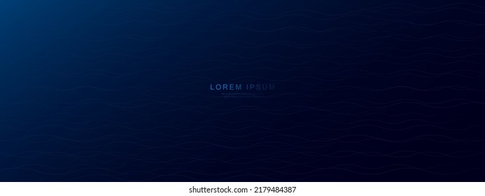 Abstract blue wavy lines with Futuristic technology digital hi tech concept. Vector illustration