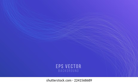 Abstract blue wavy lines vector background. Banner business template with dynamic wavy line