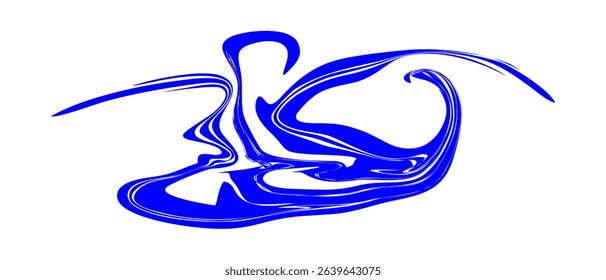 Abstract blue wavy liquid design for posters, banners, and creative projects