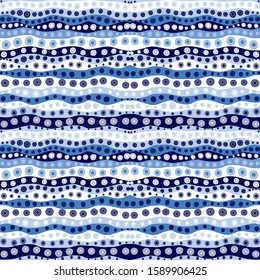 Abstract blue wavy ocean background