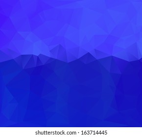 Abstract blue wavy polygonal vector background, eps 10. 