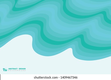 Abstract blue wavy sea pattern design decoration background. You can use for ad, poster, artwork, presentation, cover template. illustration vector eps10