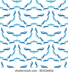Abstract blue wavy seamless pattern, Vector background. Can be used for  cloth design,web, wallpaper, wrapping