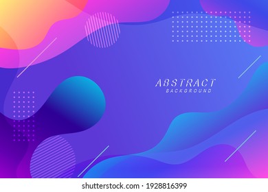 Abstract blue wavy shapes background