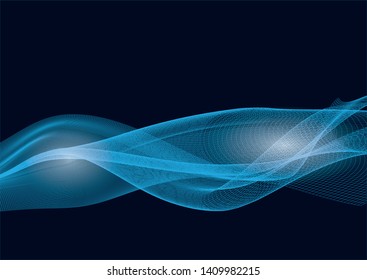 Abstract
blue wavy for Technology or Science Banner. Cyber Space Background. EPS10 Vector Illustration.