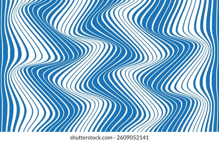 abstract blue wavy thin lines pattern background, banner, poster.