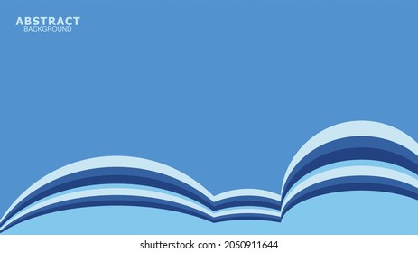 Abstract blue wavy vector illustration design background