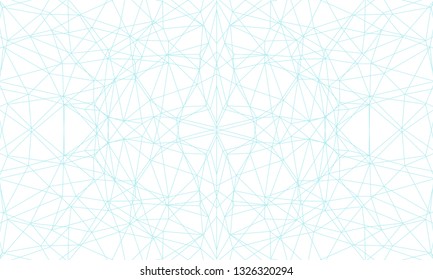 Abstract blue web. Geometric low poly graphic. Background of triangular facets. Modern blue and white vector pattern.
