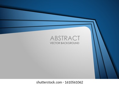 Abstract blue white arrow and text design with triangle combination modern luxury futuristic technology background vector illustration.