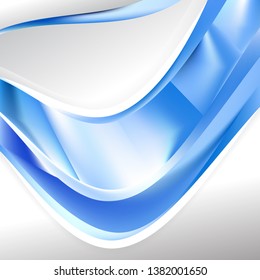 Abstract Blue and White Background Design Template Vector