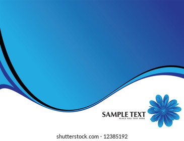 abstract blue and white background with a floral theme