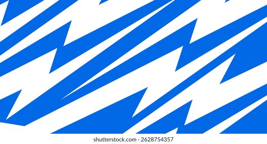Abstractas fondo azul y blanco con picos y patrón de línea en zigzag